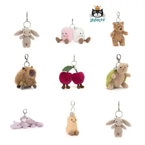 Cute Jellycat Plush Stuffed Animal Keychains – Kawaii Bag Charm Accessories for Women Girls Kids, Soft Toy Keyrings Perfect for Birthdays Holidays and Collectors