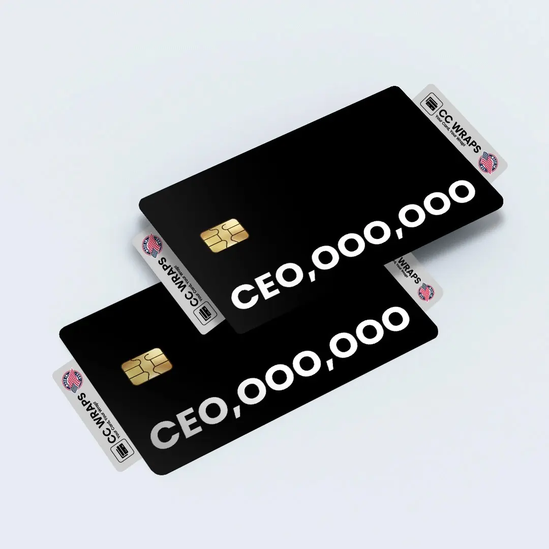 CEO BlackCool Credit Debit Card Sticker Luxury Boss Hustle Money Vinyl Skin