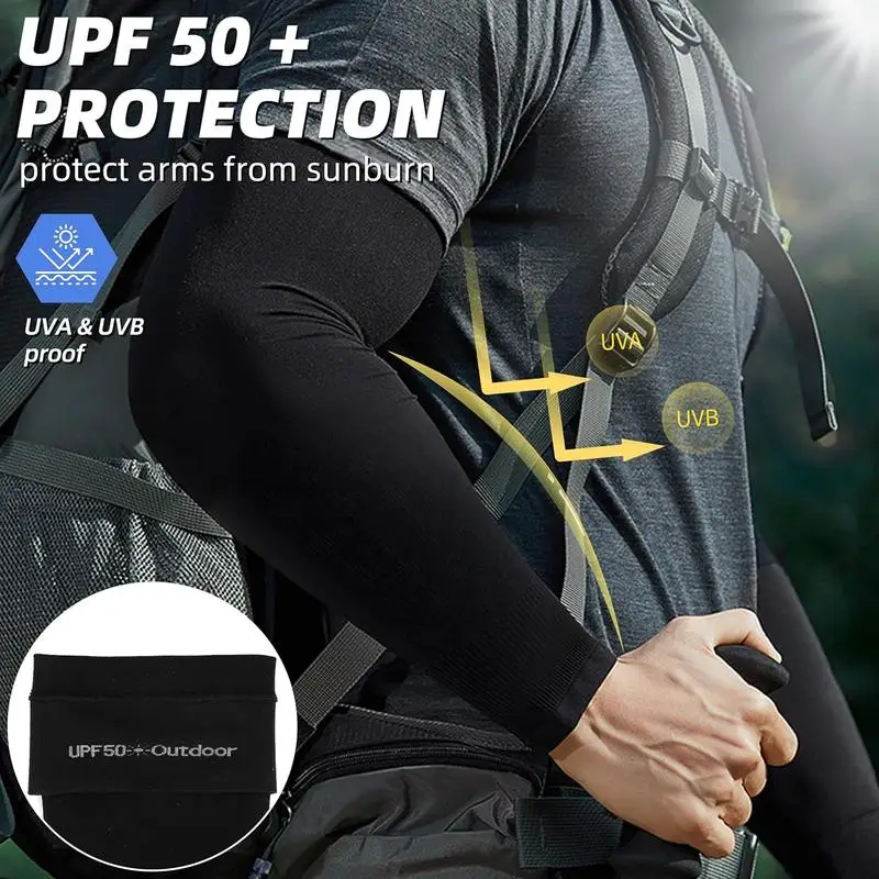 UV Sun Protection Arm Sleeves, UPF 50 Sports Cooling Arm Compression Sleeves for Men Women Teenager