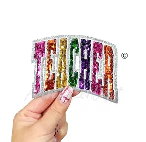 Teacher Sequins Teach  Patch - Small