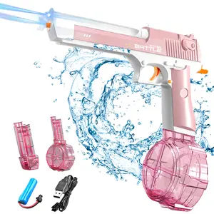 Electric Sprinkler Toy with LED Lights, IP67 Waterproof Water Blaster, Random Color Accessories, Universal Water Play Water Sprinkler for Kids and Adults, Ideal for Summer Outdoor Parties