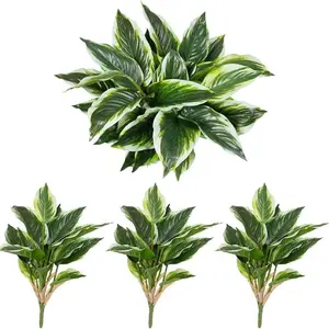 3 Pcs Artificial Tropical Plants, 15.75 Inch UV-Resistant Fake Outdoor Plants, Ideal for Porch, Patio, Balcony, Garden Pots, Indoor Decor