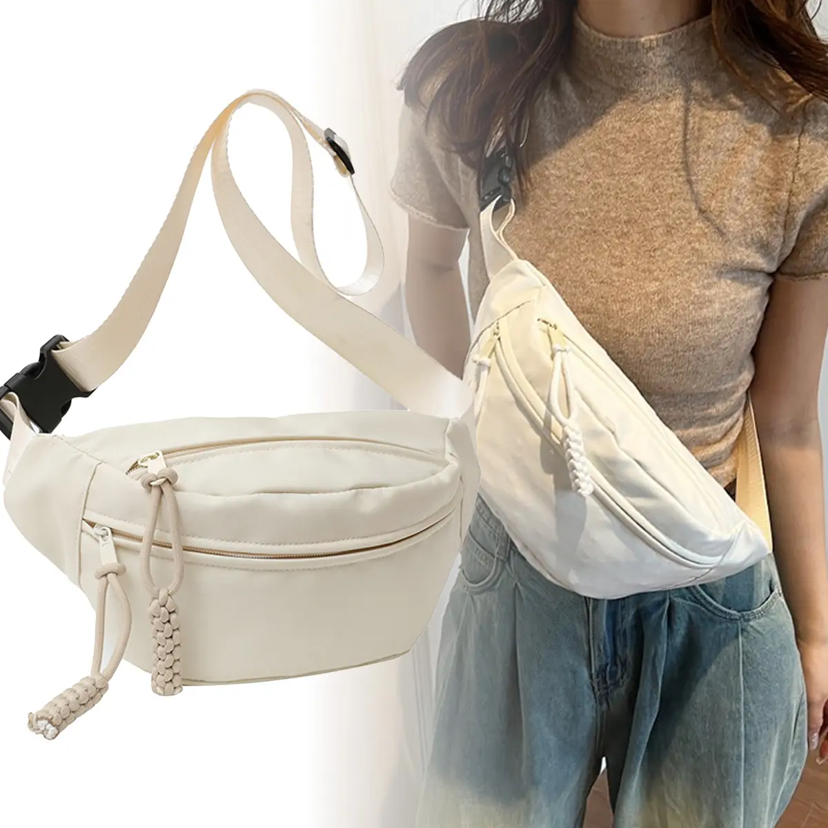 Adjustable Soft Shoulder Strap – Flexible length shoulder strap fits different carrying postures during cycling, hiking and outdoor travel, bringing relaxed daily carry experience.