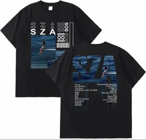 2025 New Music Album #SOSSS #SZAA Graphic Print T-Shirt Men Women Fashion Vintage T-Shirts Hip Hop Harajuku T Shirt Tops