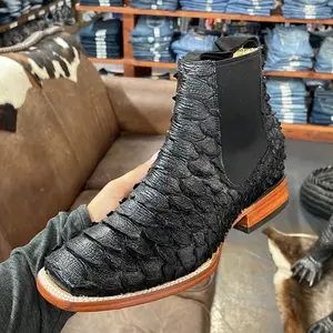 Botín Black Python Imit.