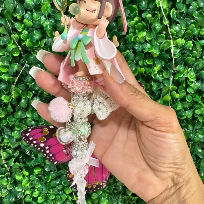 Luxe Pink Doll Craft Tool with Butterfly Charm