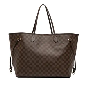 Pre-owned Louis Vuitton Canvas Coated Travel Bags Neverfull Tote Damier GM by Rebag