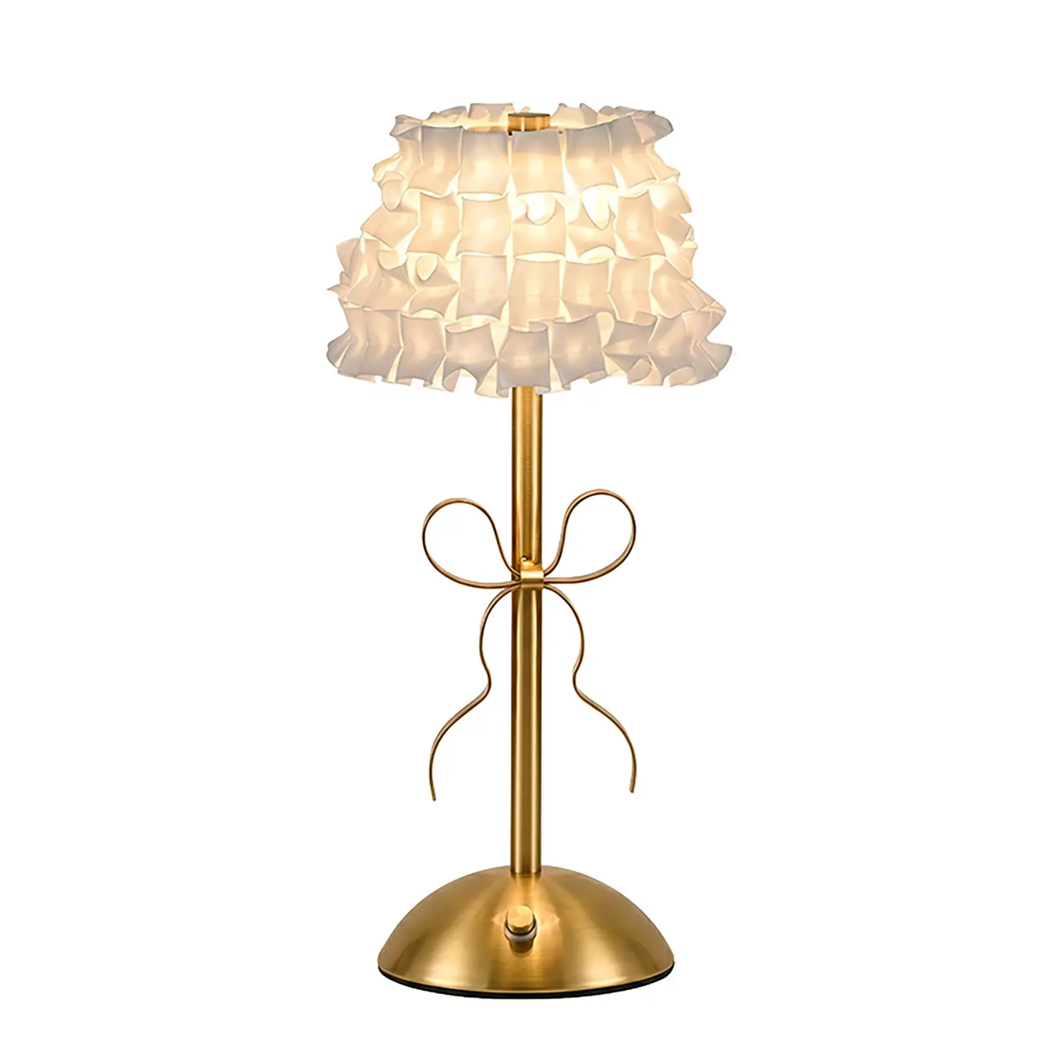 Bow Table Lamp, Cute Coquette Bow Table Lamp with Fabric Shade Modern Decorative Bedside Light Desk Lighting for Girl Bedroom