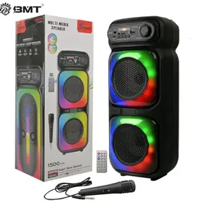 BMT Portable Bluetooth Home DJ Party Speaker with TWS Technology and Powerful Sound for On-the-Go Entertainment