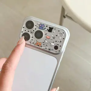 Cute Cartoon Pattern Camera Lens Protector Cover for iPhone 17 Pro Max, Anti-Dust Durable Scratch Resistant Protective HD Photography Case, Accessories