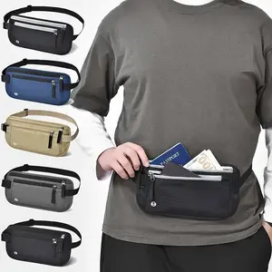 Lightweight Anti-Theft Waist Bag, Zipper Fanny Pack, Breathable Nylon Material, Adjustable Strap Design, Ideal for Travel & Daily Use, Unisex Passport Wallet