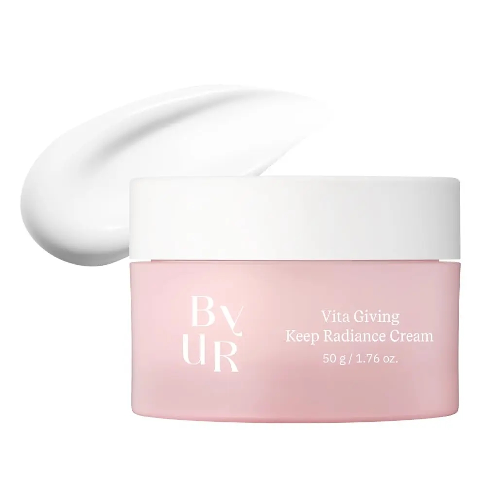 [ByUR] Vitamin Brightening Cream – Niacinamide & 8 Types Hyaluronic Acid, Hydrating Glow Cream for Dark Spots & Uneven Skin Tone, Korean Skincare, 1.76 fl oz