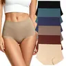 Women's 6-Pack High-Waist Shaping Panties - Breathable Full Coverage No-Show Briefs, Seamless Knicker for Christmas Fantasy Wear