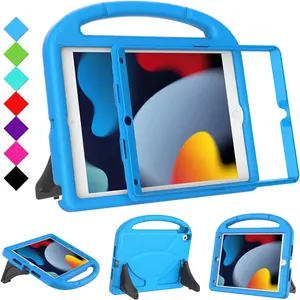 【Tablet not included】Kids Case for iPad 10.2 & 10.5, iPad 9th/8th/7th Generation 10.2" 2021 2020 2019 Case with Screen Protector, iPad Air 3rd Gen/Pro 10.5 inch Protective Cover with Handle Stand, Blue
