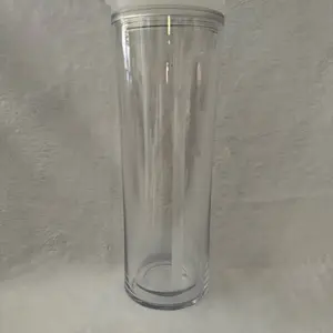 AGH US 10pcs 20 OZ Snow Globe double wall plastic tumbler With Pre Drilled Hole And Plugs Bottle Drinkware Bottled Cup Portable Washable Water Bottles christian mug