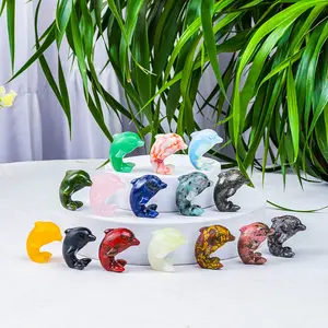 Dolphin Figurine - 4cm Height 3.5cm Width 20g Weight Multicolor Options Perfect for Collectors and Decor