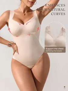 Women's Seamless Body Shaper Shapewear One-Piece Underwear Waist Cincher Abdomen Control Mold Cup Wearable Slimming Shirt Plain Daily Minimalist Simple Shaping Clothes