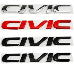 Metal 3D Car Stickers Side Fender Badge Rear Trunk Emblem Decal Styling for Honda CIVIC Logo 10th 11th 8th 2024 2023 Accessories