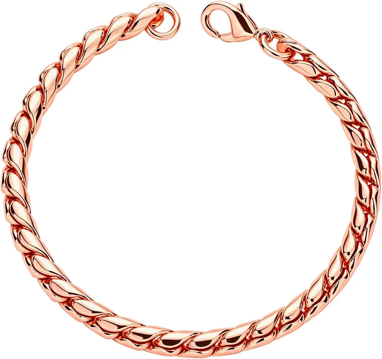Heavenly Metals 99.9% Pure Copper Rope Twist Chain Bracelet for Men & Women, Solid Copper Jewelry