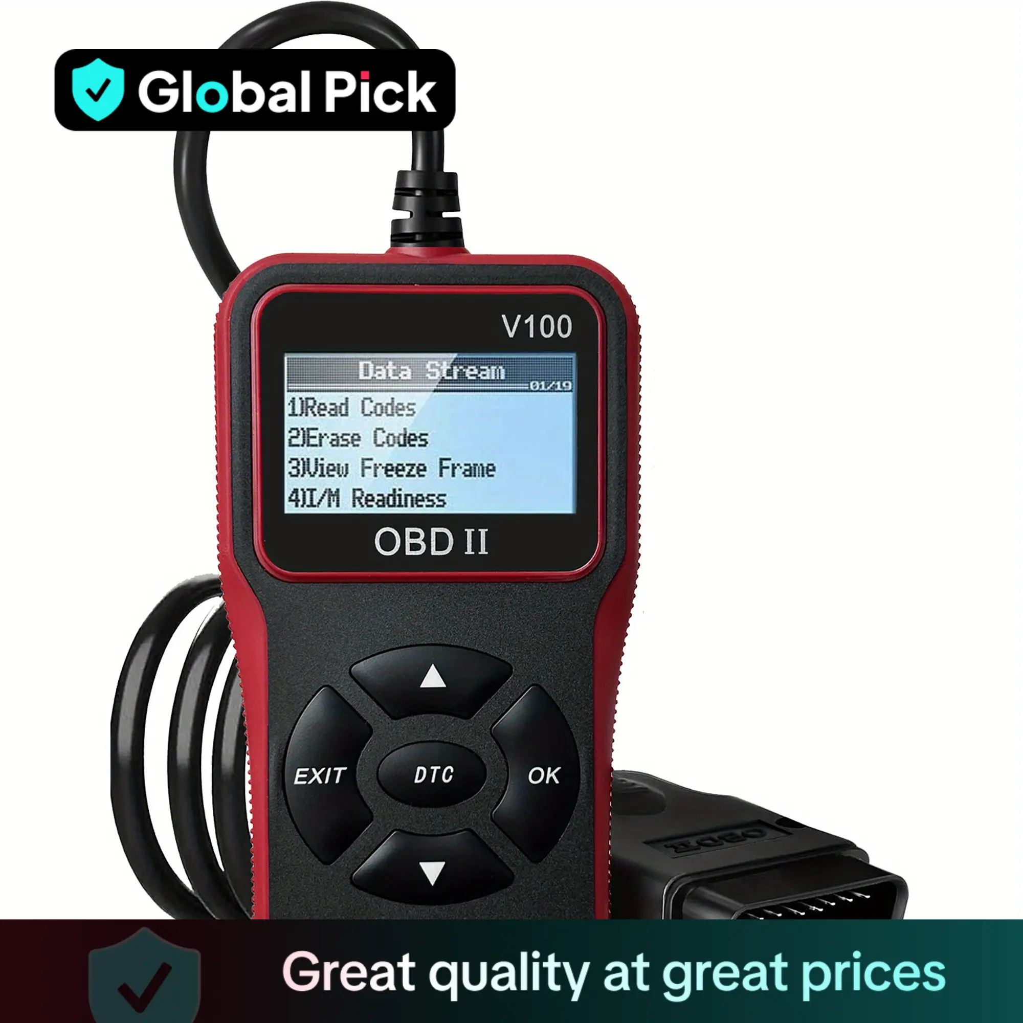 Automotive OBD2 Diagnose Scanner, Code Reader, Engine Fault Code Reader, Scan Tool for All OBD II Protocol Cars Since 1996