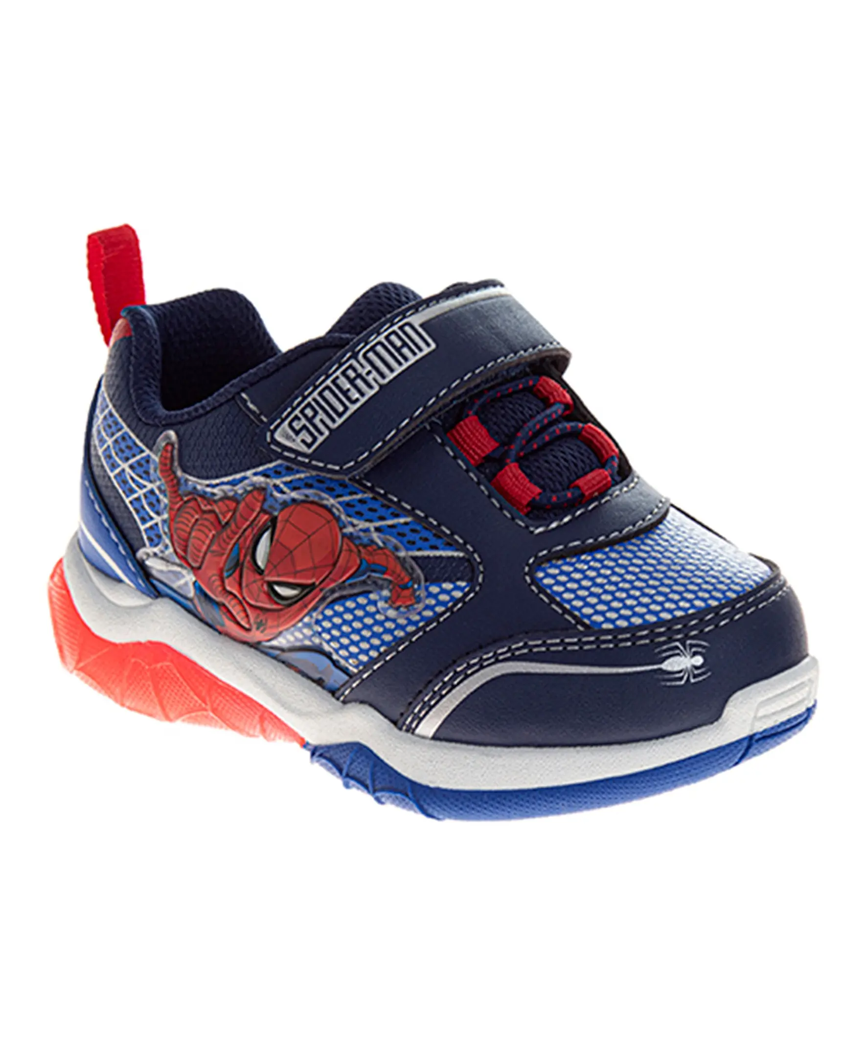 JOSMO KIDS Toddler Boys' Spider-Man Athletic Sneakers, Synthetic Footwear with an Iconic Light-Up Design and Easy-On Hook-and-Loop Strap