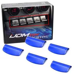 iJDMTOY 5pcs Sports Blue Anodized Aluminum Center Dash AC Climate Control Button Decoration Trims For Subaru 2022-up BRZ, Toyota 2022-up GR86