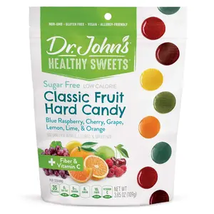 Sugar Free Candy, Healthy Hard Candy with Zero Sugar, Low Calorie Snacks, Keto Friendly, Vegan, Gluten Free, Classic Fruit Flavors, 24 Count, 3.85 OZ