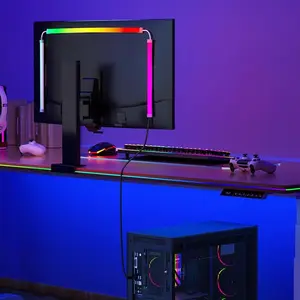 27" Gaming PC Monitor Sync Backlight, USB Powered Flexible RGB LED Strip Light, Computer Monitor Backlight, Decorative Ambient Light for Home, Office, Gaming Room