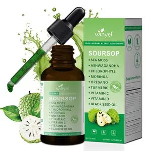 Soursop Liquid Drops with Botanical Extract Blend, 10-in-1 Formula, Vegan, 2 fl oz