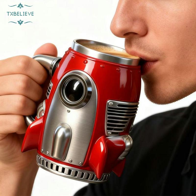 3D Retro Stainless Steel Rocket Coffee Mug, Tea Cup, Milk Cup, Water Mug – The best gift for mechanics, dads, husbands, and rocket enthusiasts 3D Retro Stainless Steel Rocket Coffee Mug, Tea Cup, Milk Cup, Water Mug – The best gift for mechanics, dads, husbands, and rocket enthusiasts