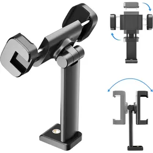 Phone Tripod Mount with 1/4" Screw Thread, 360° Rotate 180° Tilt Phone Holder Replacement with Cold Shoe, Versatile Mount Adapter for iPhone, Tripod, Selfie Stick, Camera Stand