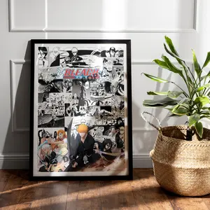 Anime Manga POSTER UNFRAMED- .- Curated Manga Panels - Bleach Ichigo Kurosaki - Wall Art - Anime Gift