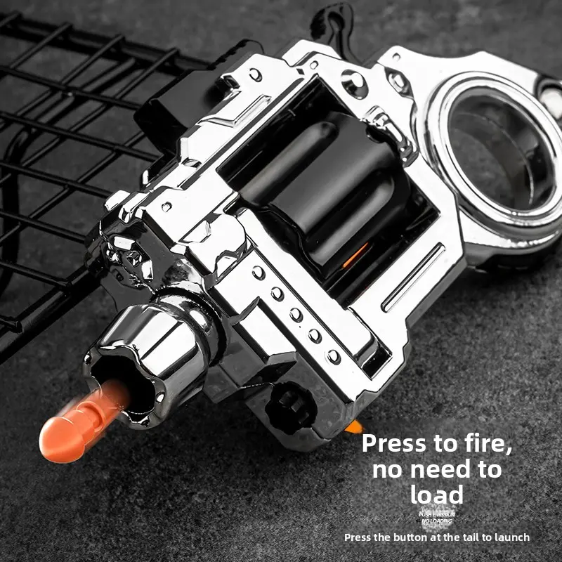 Mini Stress Relief Toy Metal Blaster Emittable Soft Bullet Gun Toy  Fingertip Toys - TikTok Shop