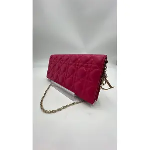 Pre-owned Leather Luxury Bags & Accessories Christian Dior Lady Dior Pochette WOC, Fushia Date Code: 11MA0193 Entrupy ID: GQDVYXH