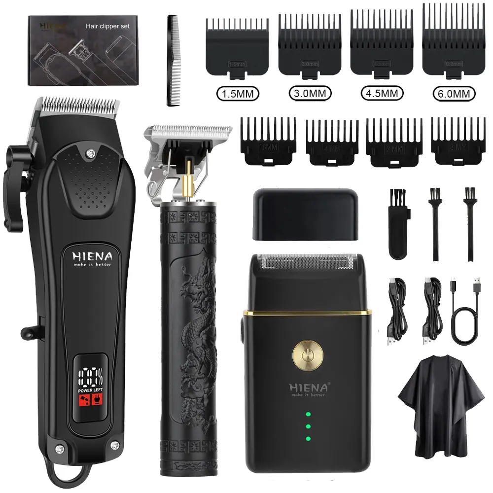 Men's beauty suit, professional rechargeable USB electric hair clipper suit, equipped with electric shaver, detail trimmer and family haircut, gift for Christmas and Valentine's Day, Hair Clipper Set, Cordless Trimmers Kit, Wireless clippers