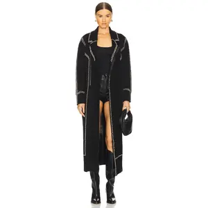 Understated Leather Moto Robe in Black