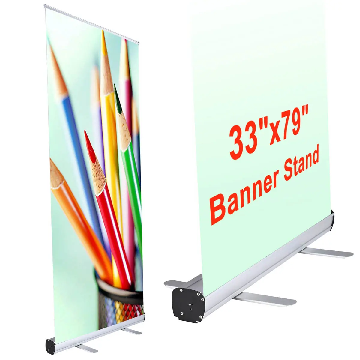 Yescom Aluminum Retractable Banner Stand 33 x 79 in