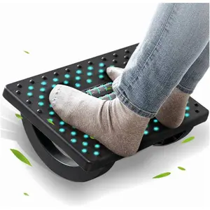 Foot Rest for Under Desk at Work, Ergonomic Footrest with Roller Massager, Under Desk Foot Rest for Office Chair, Rocking Foot Stool for Home Office, Computer Desk & Gaming, Leg Support, 13" x 9.6" x 5"