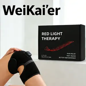 (No battery) Red Light Therapy Knee Massager: 660nm+850nm Dual-Light, 3-Level Heat/Intensity! Relieves joint pain, works on knees/elbows/Shoulder. 25 LEDs, Type-C Interface. Perfect gift for parents/fitness lovers Relaxation Aid Adjustable