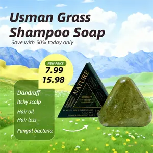 Nature Triangle Shampoo Bar Usman Herbal Hair Wash Soap with Side-Pressleaf & Ginger for Cleansing Hair Growth Anti-Breakage Oil Control & Dandruff Removal 120g - Conditioner