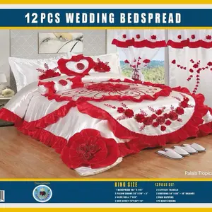 3 weddings set  12 pcs wedding bedspread