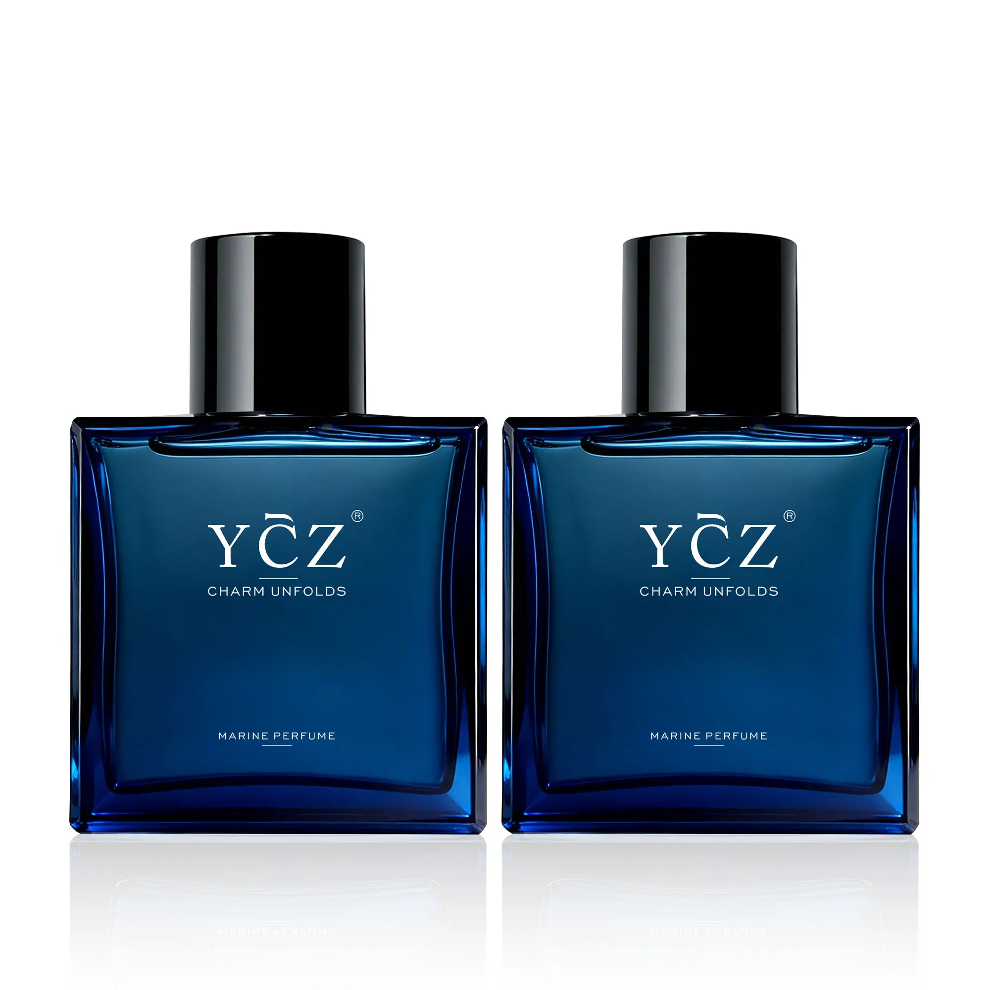 YCZ Midnight Marine Eau de Parfum 1.7oz*2 | Aromatic Marine Fragrance for Men, Magnetic & Sensual, Long-Lasting for Dates and Everyday Wear, Inspired by the Effortless Attraction That Naturally Draws People Closer