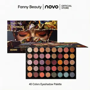 NOVO  Eyeshadow Palette Oil Painting Makeup Beginner-Friendly Long Lasting Eye Shadow with Matte Shimmer & Glitter Finishes Daily Cosmetic