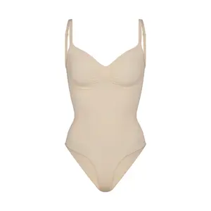 SEAMLESS SCULPT BRIEF BODYSUIT | SAND