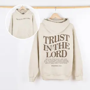 Trust in the Lord Hoodie – Trendy Christian Hoodie, Aesthetic Jesus Hoodie, Faith-Based Apparel for Women, Religious Gift for Her