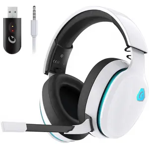 Ultimate Tri-Mode Gaming Headset - 30ms Ultra-Low Latency + Detachable Mic, Wireless 2.4G/Bluetooth for All Devices