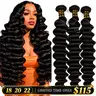 QTHAIR Deep Wave & Loose Deep Wave Human Hair Bundles, 100g/Bundle, 14–30 inch, Double Weft for Sew-In & Quick Weave,Optional 4×4 Closure#TikTokShopFallDealsForYou