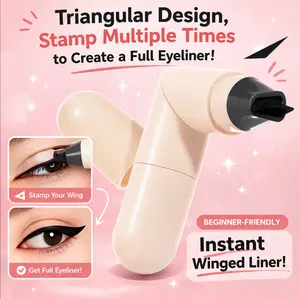 New Sharp Triangle Eyeliner Stamp | Waterproof 24H Long-wear Winged Liner | Beginner Friendly & Customizable Wing Sizes | Multi-use for DIY Tattoos