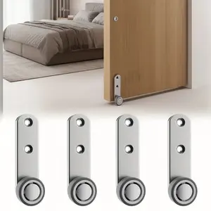 12-piece Heavy Duty Silent Sliding Door Wheel Set, Including 4 Wheels and 8 Screws - Metal Structure, Directional Rollers, Suitable for Under-bed Storage Cabinets, Storage Boxes, Sliding Track Wheels, Sliding Door Hardware Set, Sliding Door Hardware