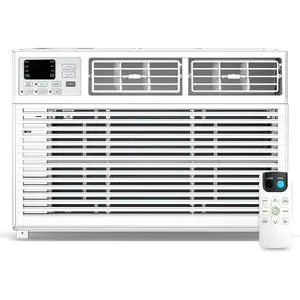 ZAFRO Window Air Conditioners 8000BTU, Cools 350 Sq. Ft,2 Cooling Mode & Fan Speeds,Ultra-Quiet Remote,White
